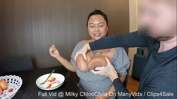 Sucking Asian Big Tits Milky ChloeChris While She Eats Breakfast