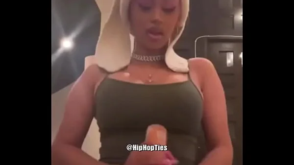 Cardi B jerking off whipped cream can