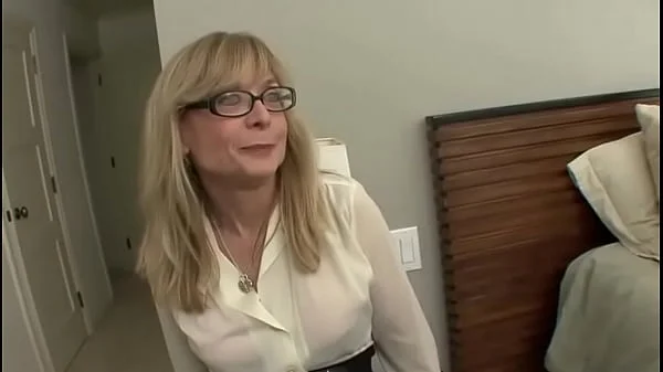 Over 50 stepmom fucks her young stepson with huge cock - (Nina Hartley)