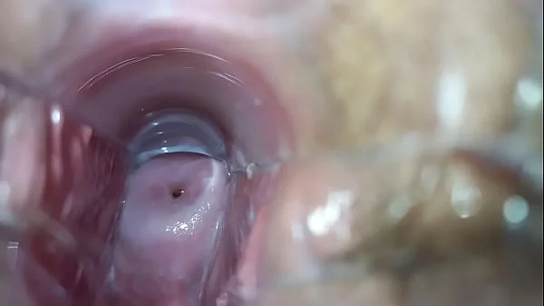 Orgasm inside pussy close-up