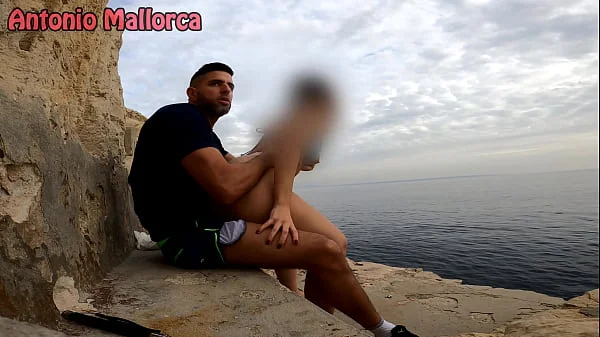 Fucking a Big Ass Spanish in Public with Sea View