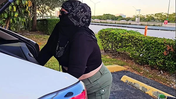 A perverted guy watched me as I put my panty on in public, then fingered my fat pussy from under my car - BBW SSBBW creampie Pussy, big ass, thick ass, big fat ass, fat pussy, hijab Muslim, massive cum load, BBW pussy eating, facesitting, massive ass