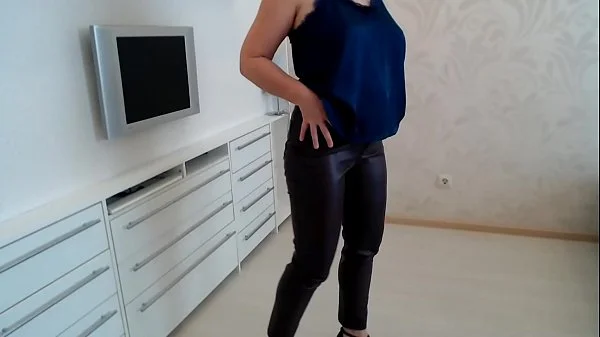 MILF in leather pants