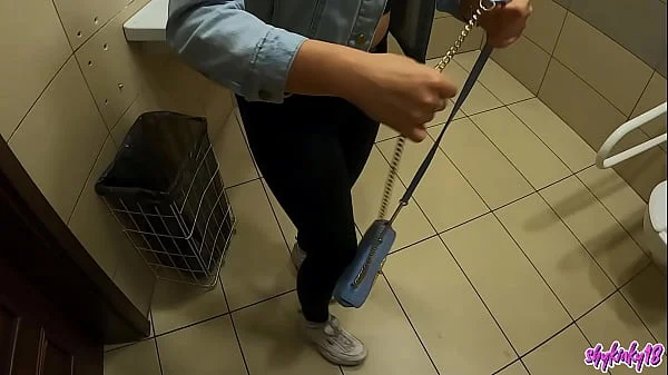 Amateur teen gets her ass destroyed with NO MERCY in public bathroom 2