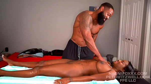 EBONY GODDESS GETS MASSAGE FUCK