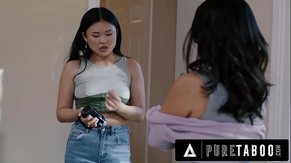 PURE TABOO Shocked Lulu Chu Discovers BDSM Sex Tape From Neighbors Seth Gamble & Kimmy Kimm