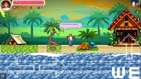 Hentai Waifu Island Game gameplay pixelart