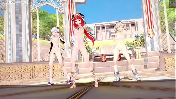 Genshin Impact: 【MMD】EVERGLOW - Adios REMAKE (Nilou, Ayaka, Barbara)