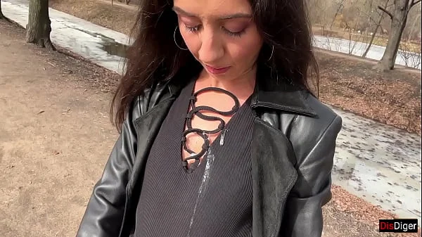 Cum on a girl's face so she could walk through the park covered in sperm and shock people - Cumwalk