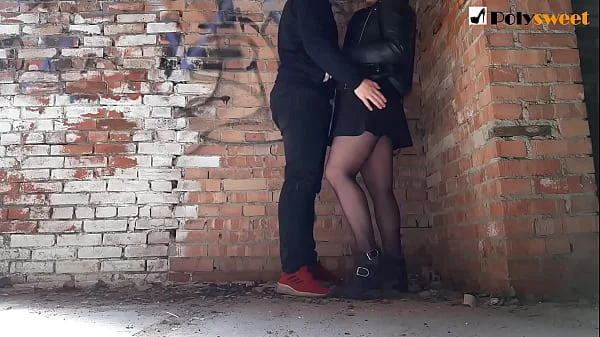 Fucked her BF in an abandoned building (Pegging)