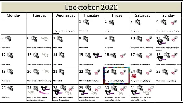 Locktober 2020 - The tasks that each proper chastity slave should perform that month of the year. You have to follow all the tasks consistently. You must not skip any task. Any task you miss for whatever reason, means your dick stays locked an extra day.