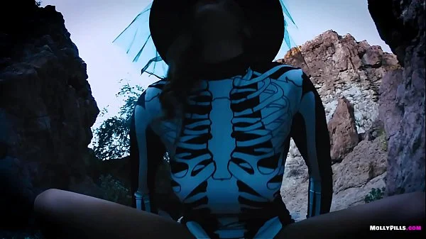 Slutty Skeleton Public Creampie POV - Molly Pills - Big Ass American Ghost Story 1080p