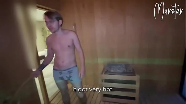 Risky blowjob in hotel sauna.. I suck STRANGER