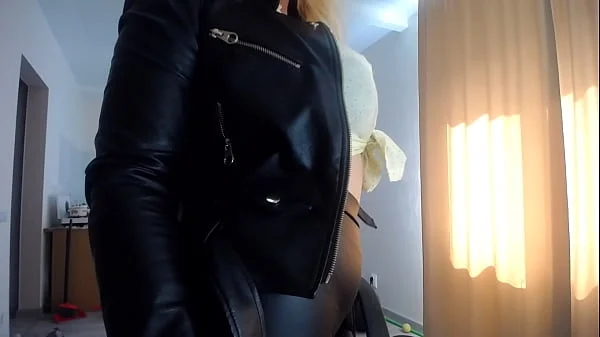 Hot amateur in leather