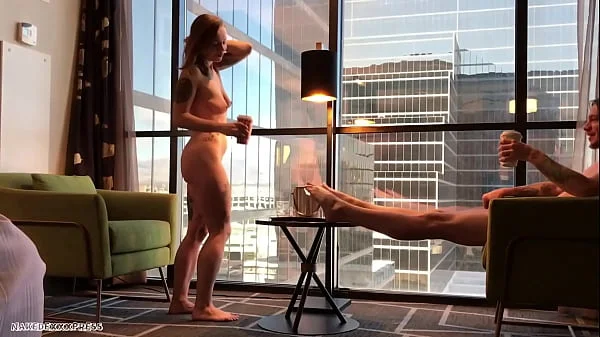 Morning Sex by the Windows in Vegas Hotel Room