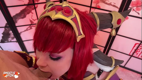 Hot Busty Alexstrasza from World of Warcraft Deepthroats and Hard Fucks Cock POV