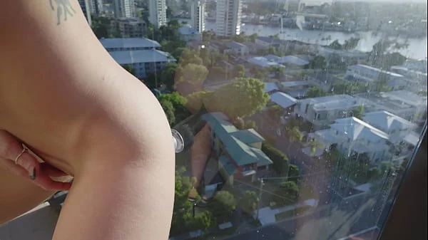 Scarlet Chase - Fucking Dildo On Gold Coast Queensland Balcony