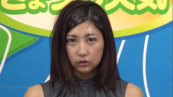 News Announcer BUKKAKE, Japanese, censored, second girl