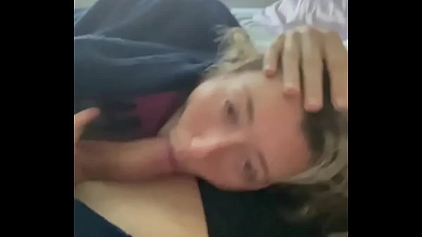 Waking him up with a blowjob